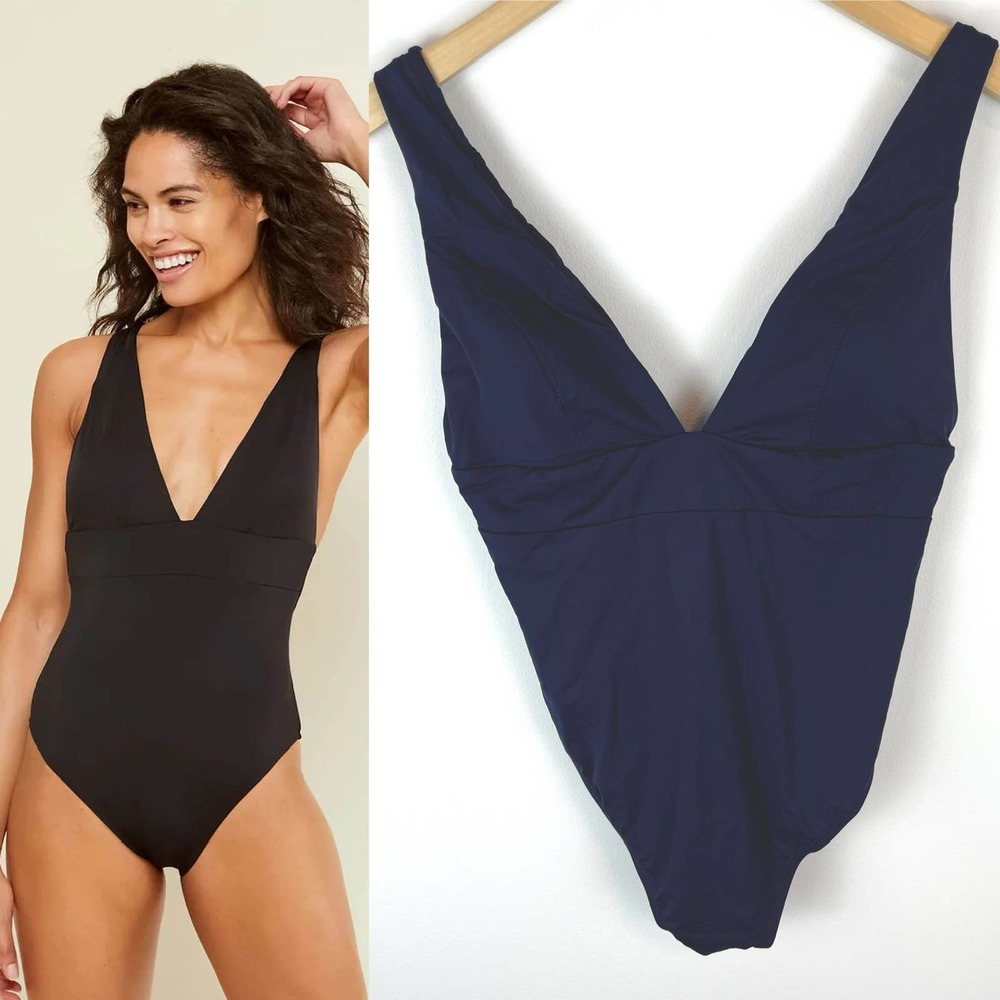 Andie The Sardinia One Piece Swimsuit In Navy Size Large New